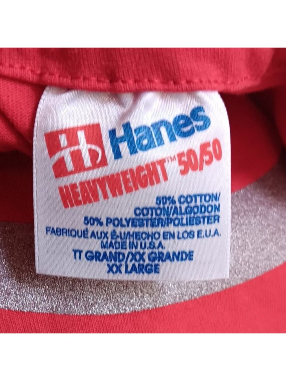 T-shirt XXL Single Stitch True Vintage Men's Hanes 1990's Silver Wing Logo USA